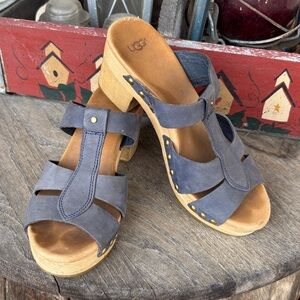 UGG Jennie Blue Leather Sandals‎